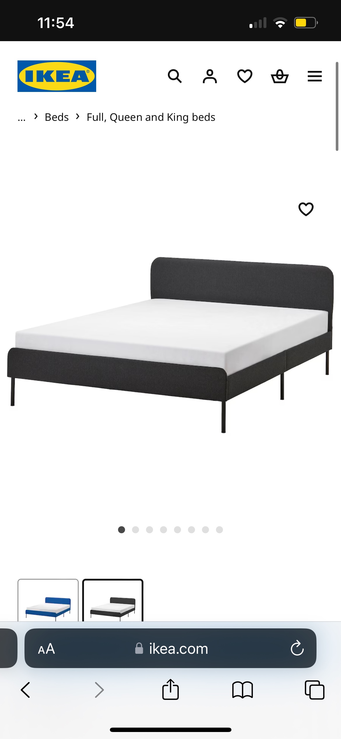 Ikea queen mattress and frame