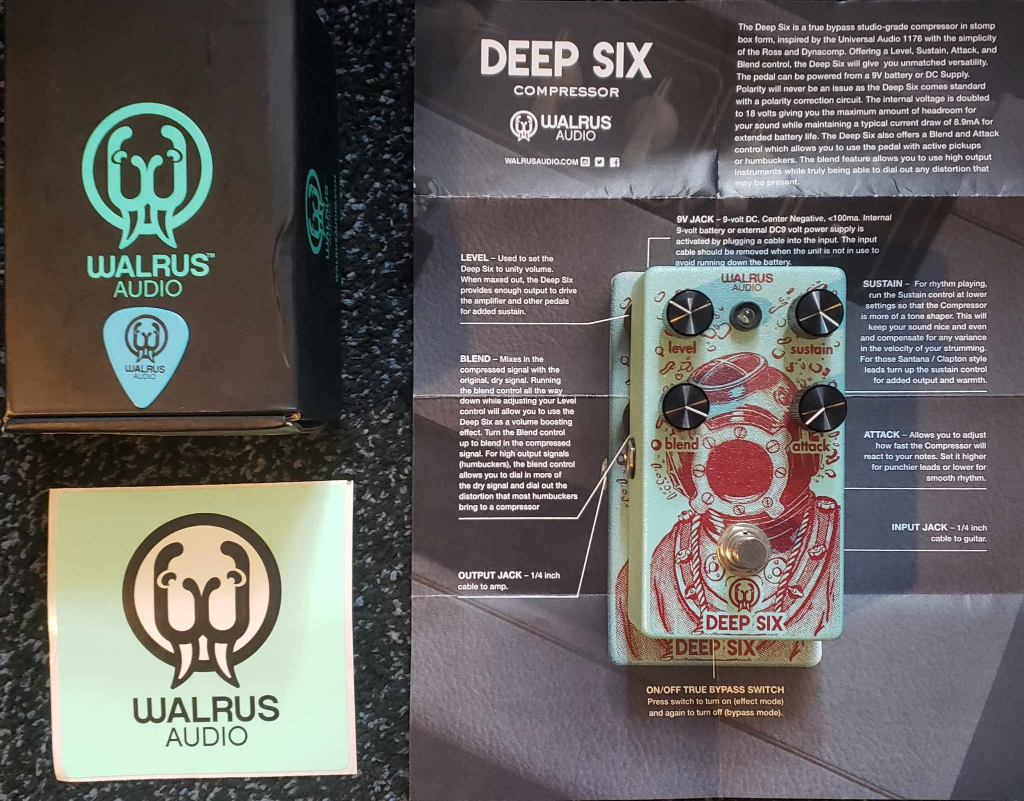 Walrus Audio Deep Six V2 Compressor Guitar Pedal - photo 2