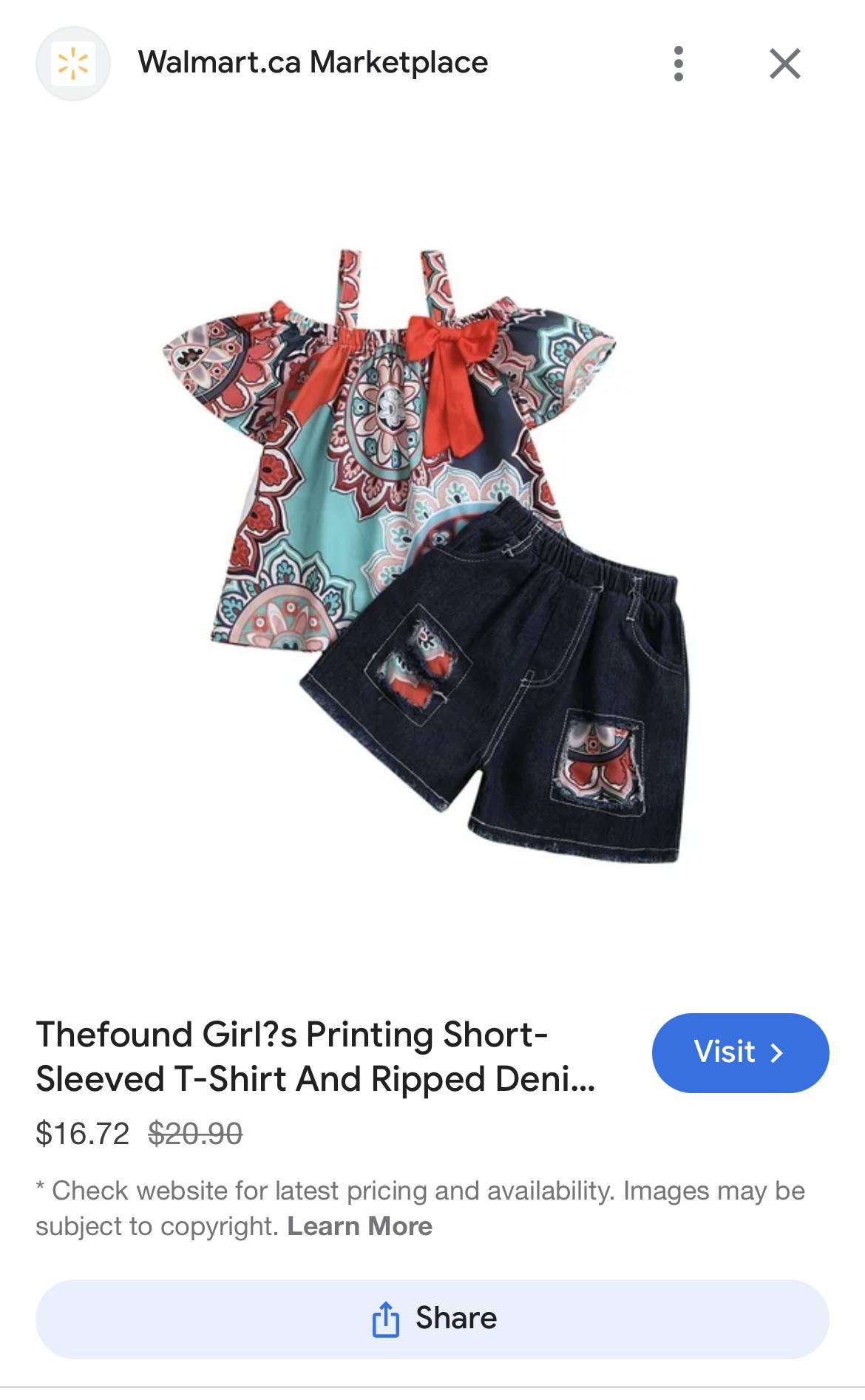 2 piece girl outfit, size 6