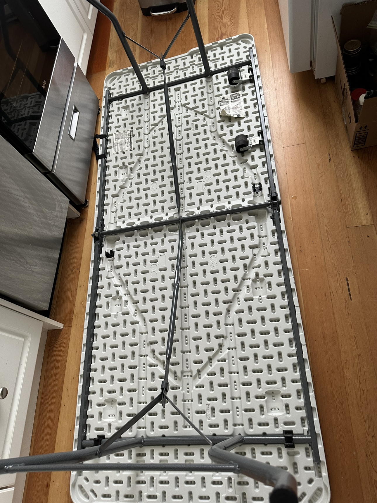 Folding table for sale (with handle & wheels) - photo 4