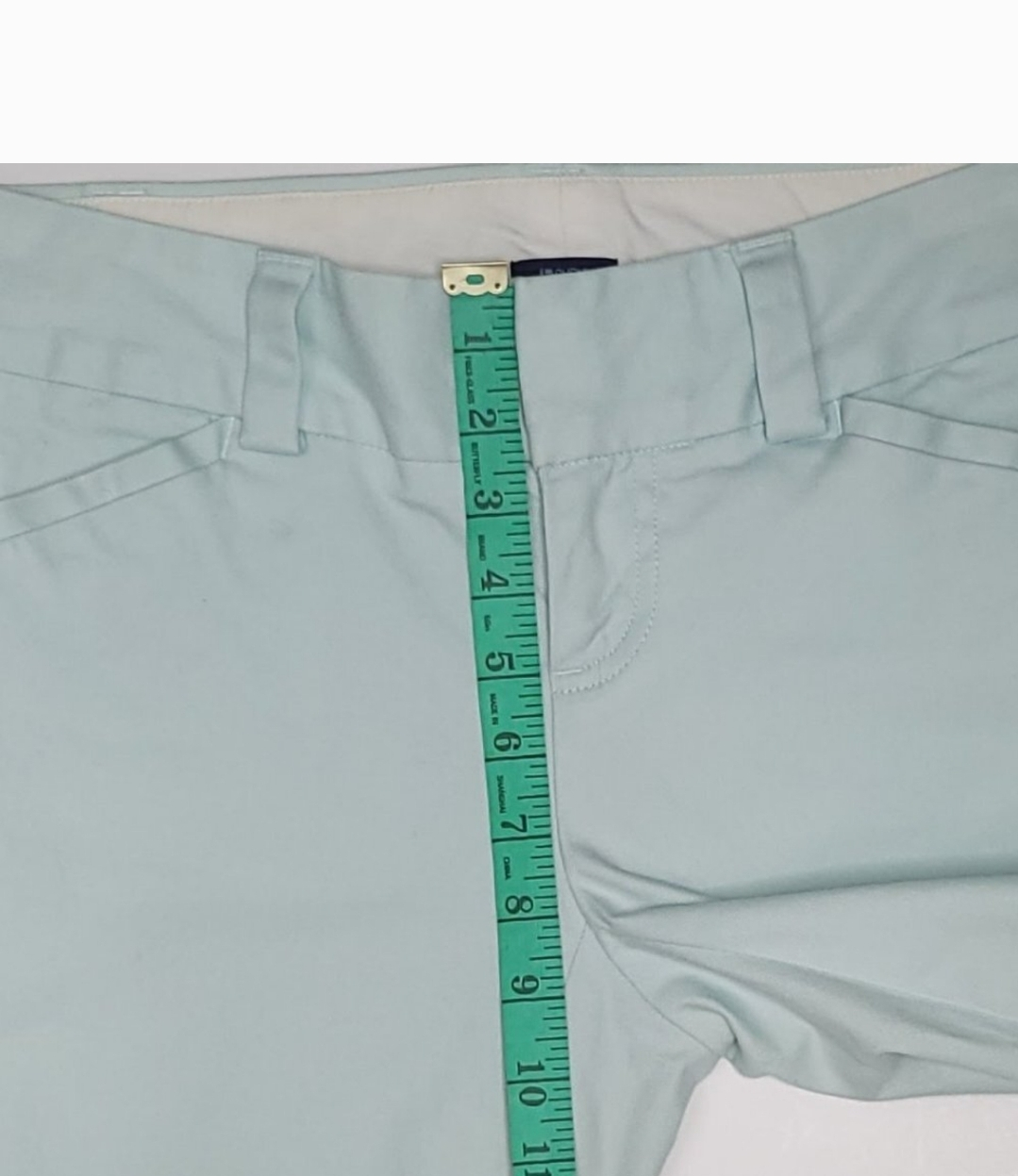 Gap Ice Blue Stretchy Cotton Straight Leg Pants image indicator(8)