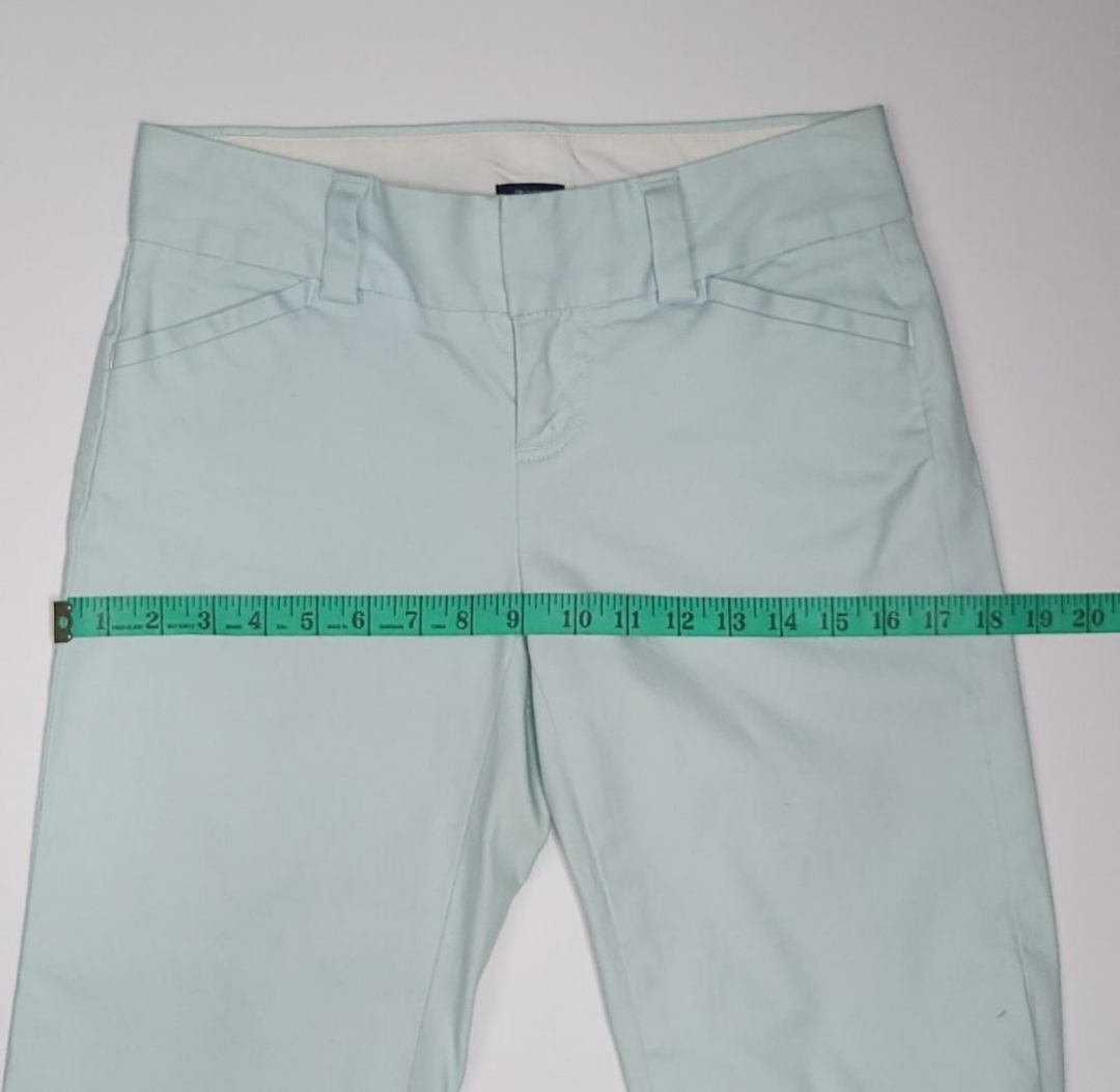 Gap Ice Blue Stretchy Cotton Straight Leg Pants image indicator(9)