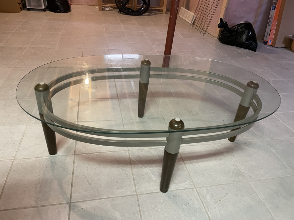 Glass coffee table