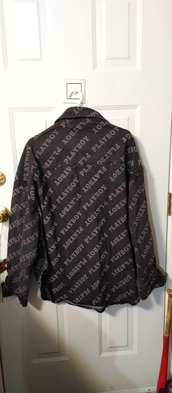 Playboy Large Black Denim Jacket for Men + Women - Brand new image indicator(2)
