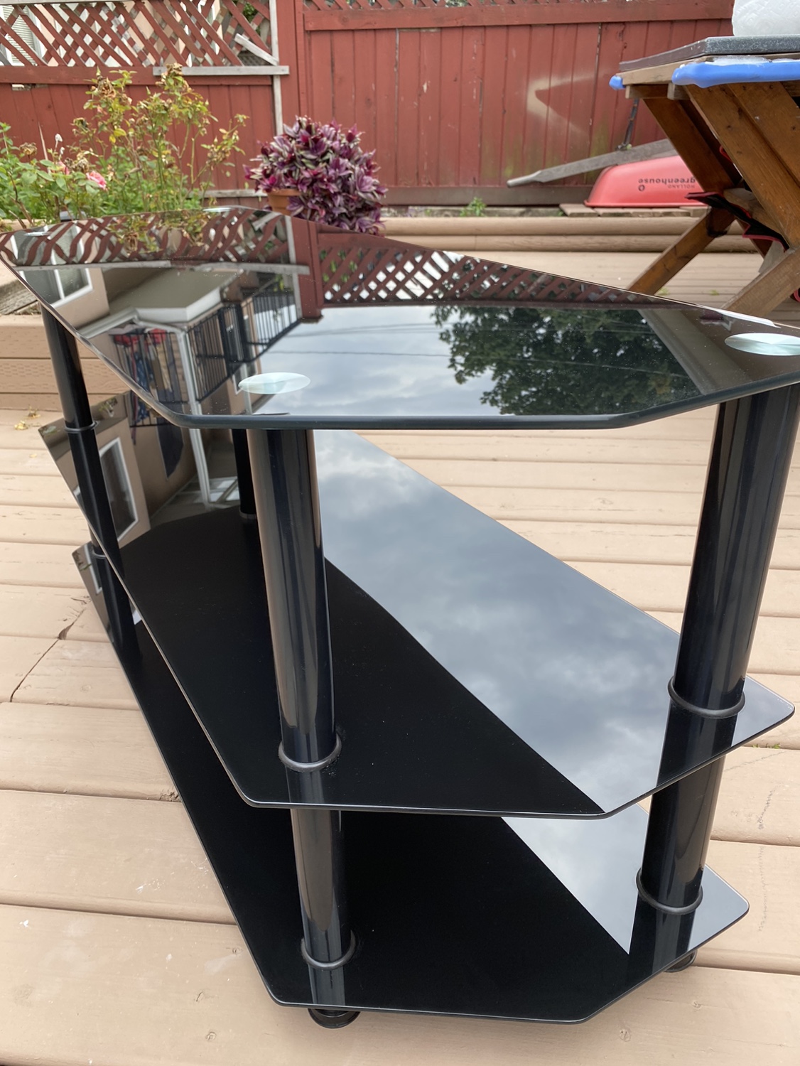Glass  tv stand
