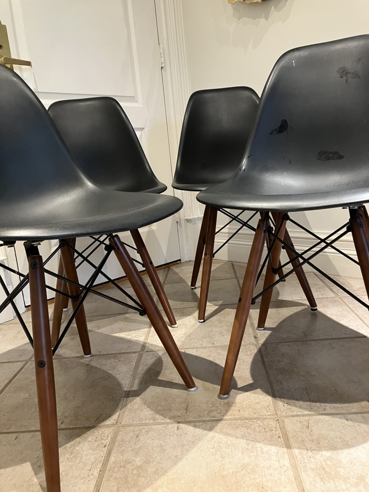 4 dining chairs, eiffel style