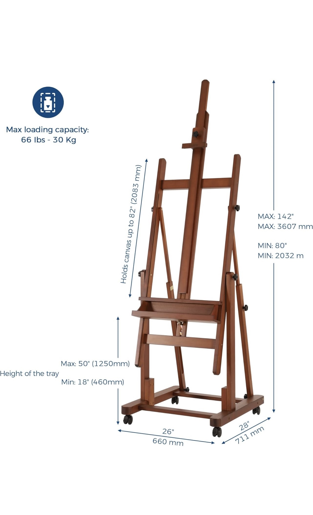 Artist H frame convertible easel image indicator(2)