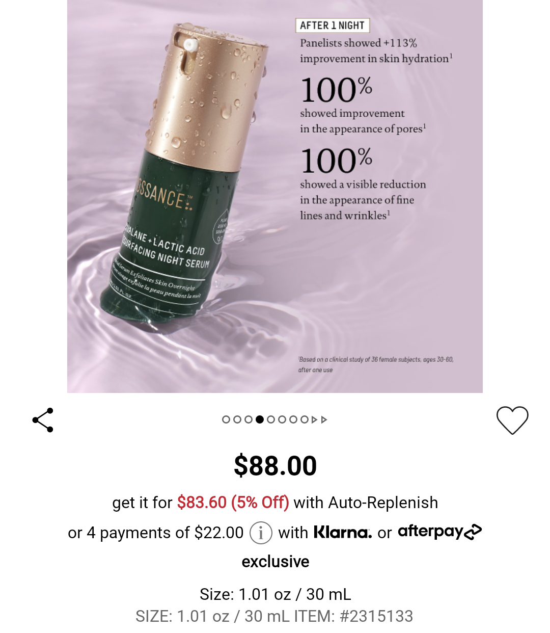 Biossance Squalane & Lactic acid serum (new & vegan) image indicator(2)