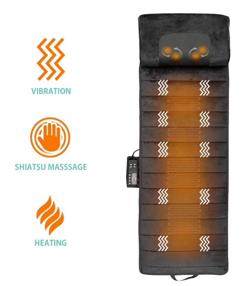 Full-Body Massage Mat w/ Shiatsu Neck Massage image indicator(3)