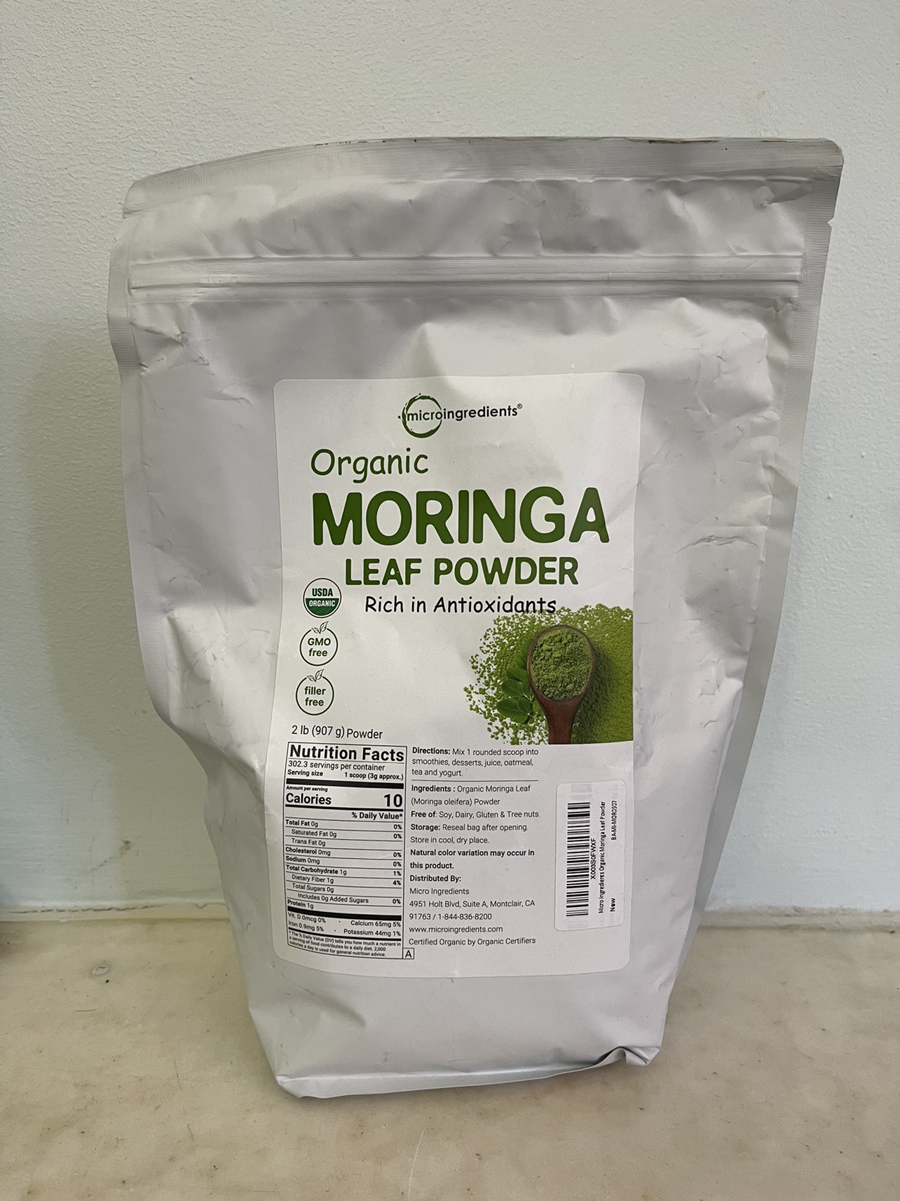 Organic moringa leaf powder 2lbs thumbnail