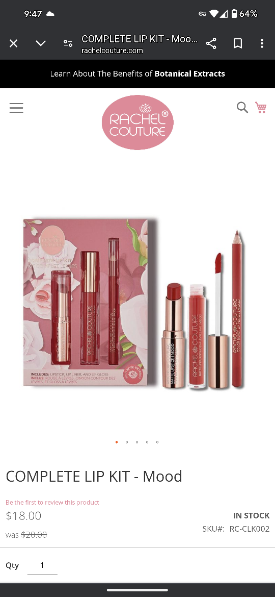 vegan lip kit - Rachel Couture brand image indicator(3)