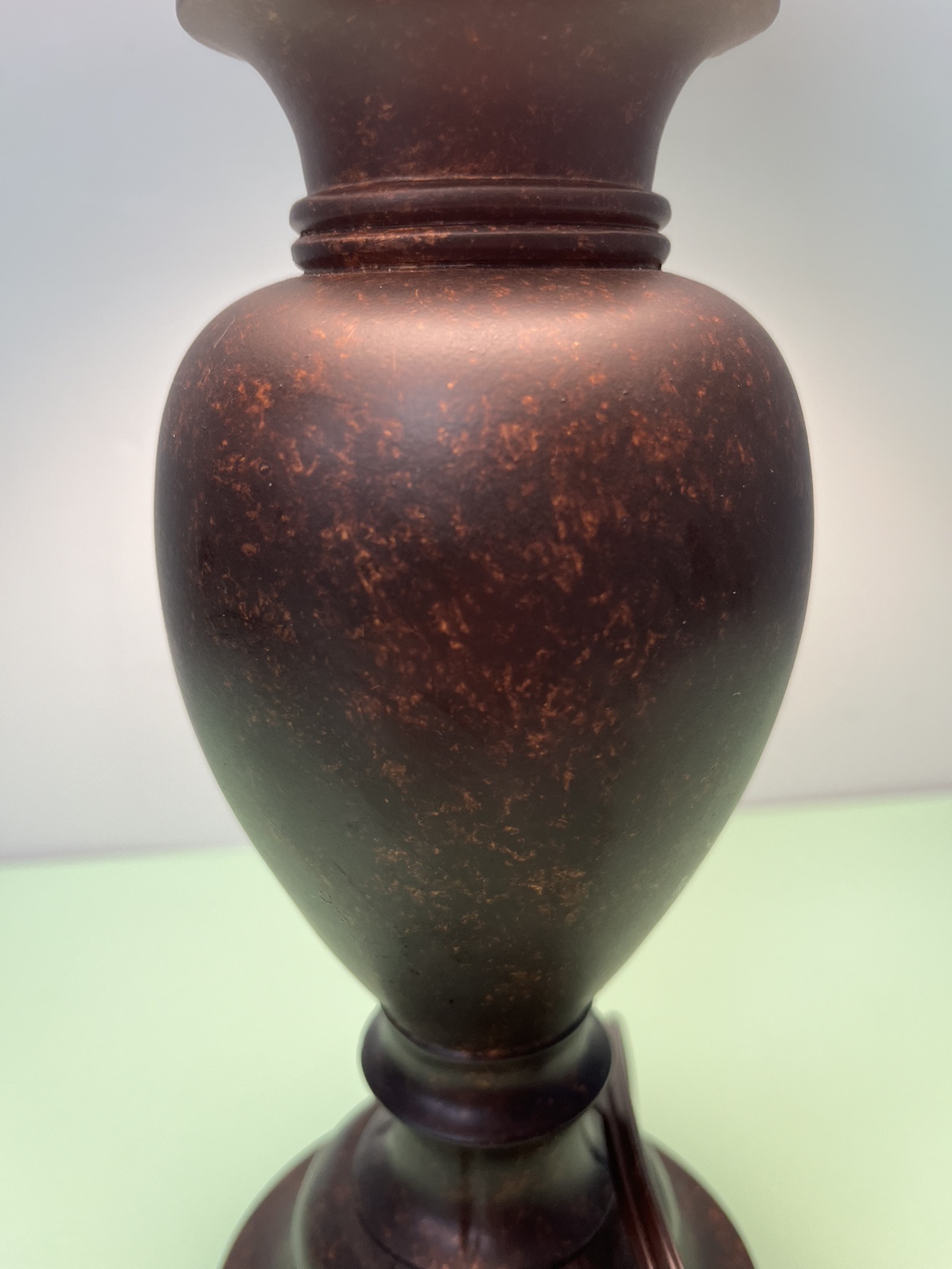 Chocolate Brown Lamp with Cream Lamp Shade - photo 5