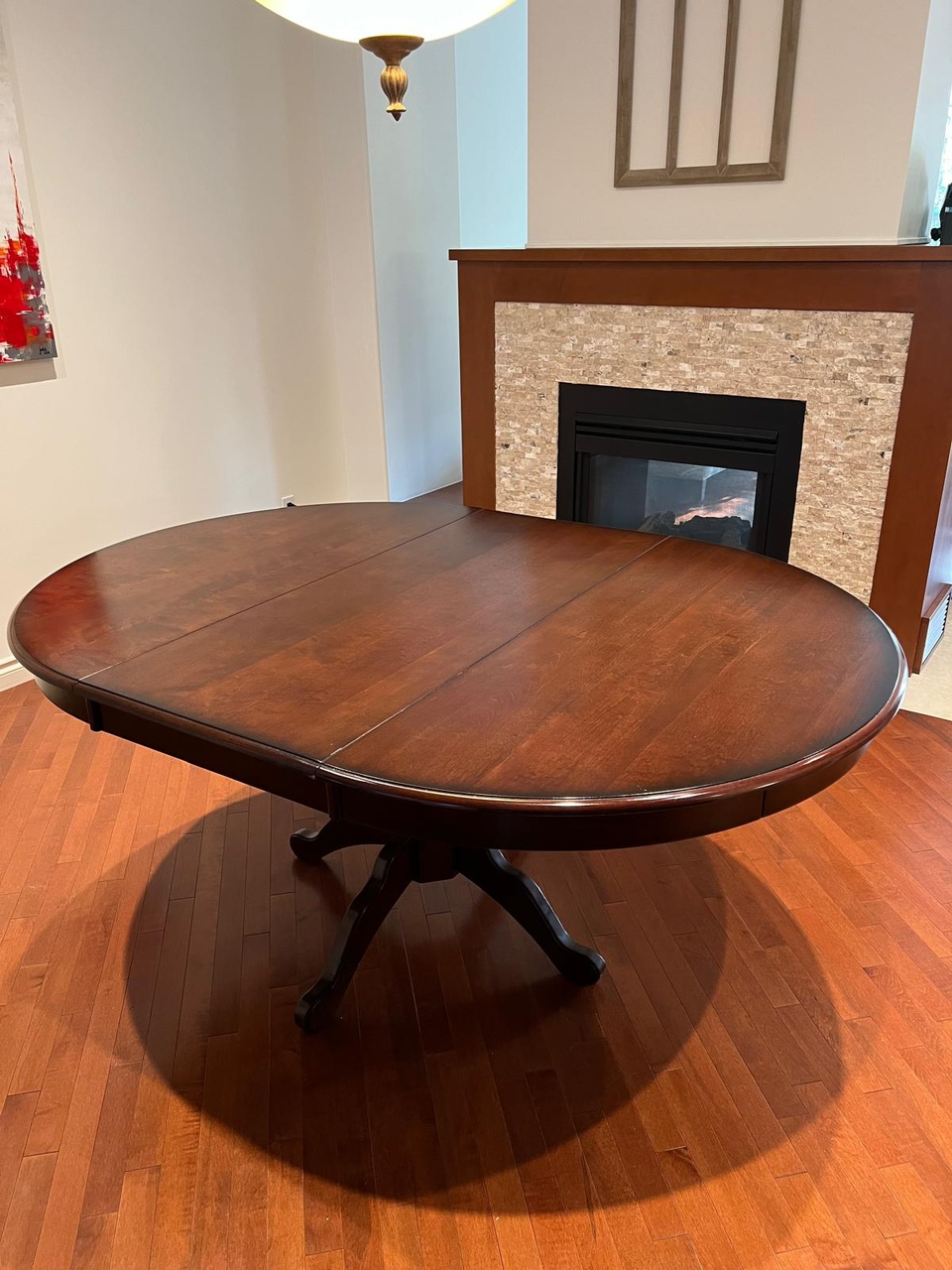 Solid wood dinning table with extension - photo 2