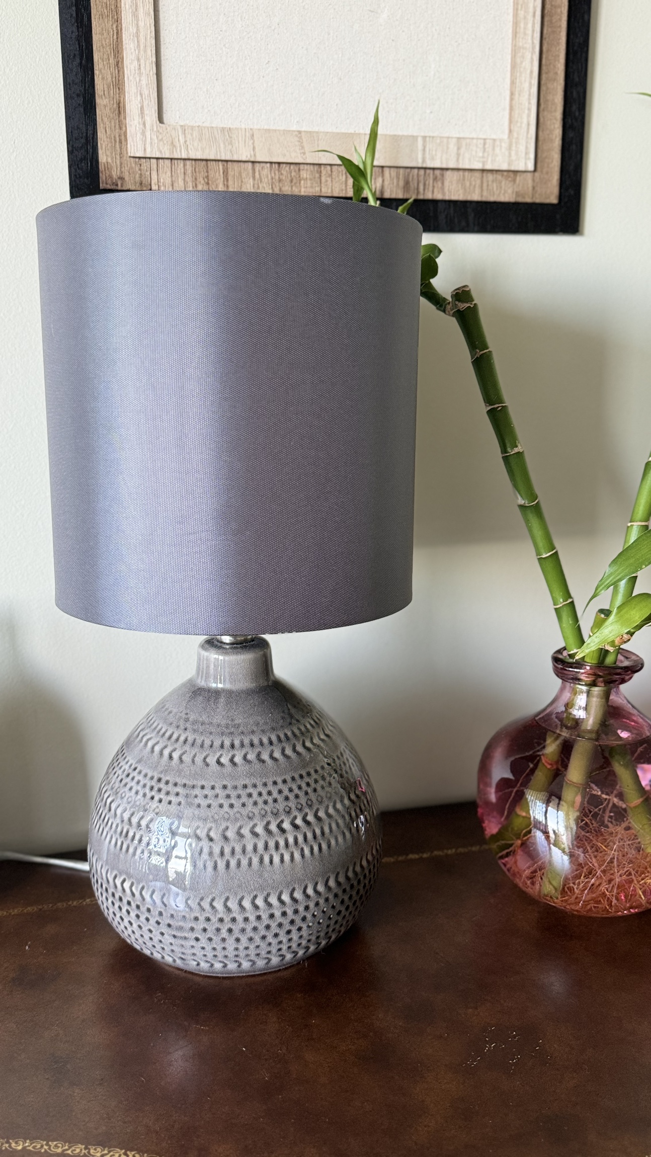 Grey Ceramic Night Lamp - photo 4