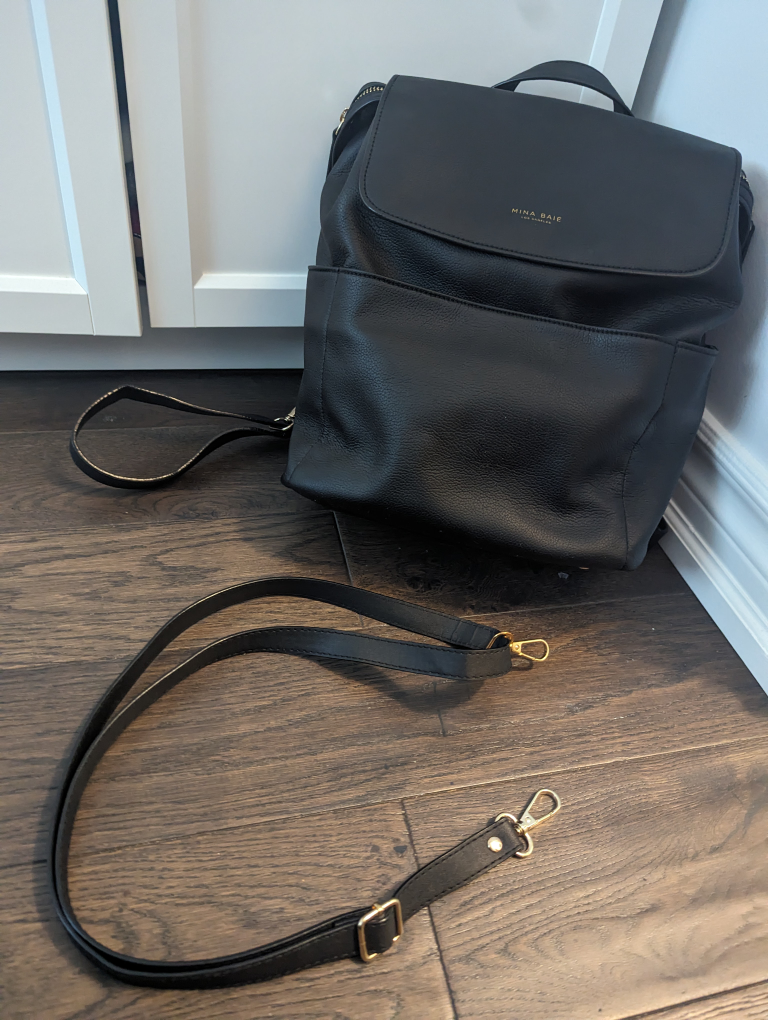 Mina Baie Mini Kinney vegan leather diaper backpack