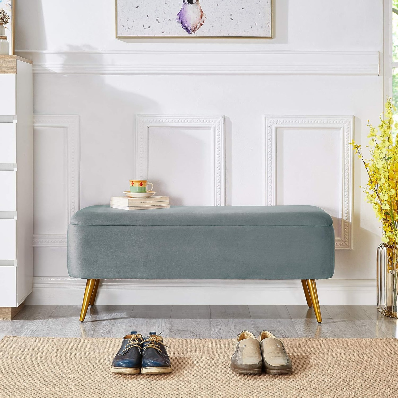 Velvet Storage Bench / Ottoman - photo 4