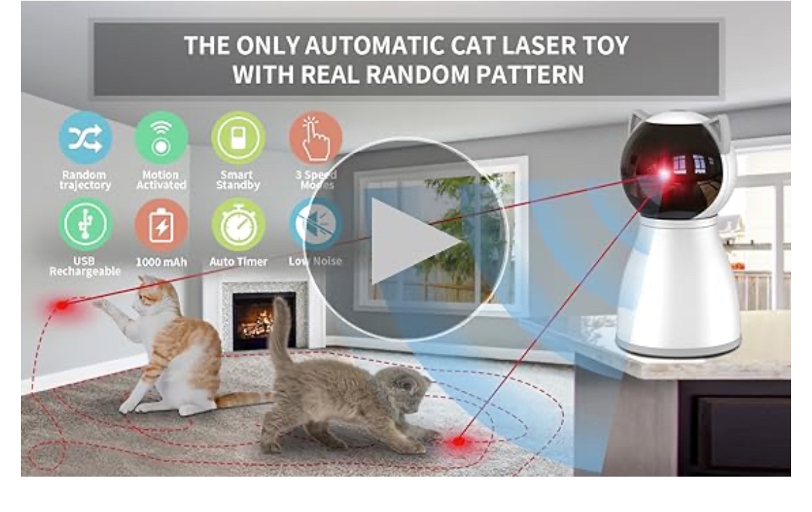 Laser cat toy random trajectory image indicator(10)
