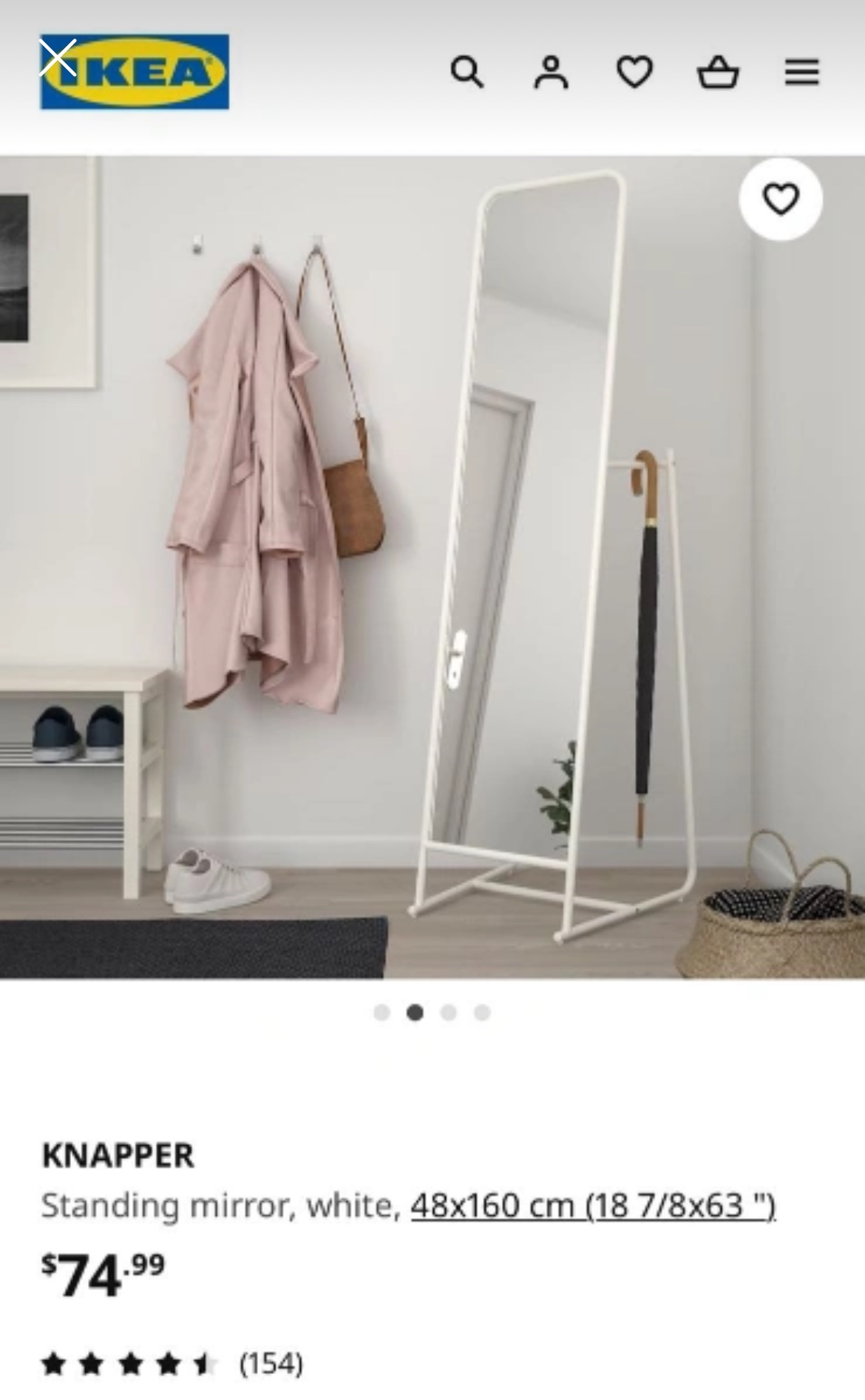 Ikea Standing Mirror Moving Sale - photo 4