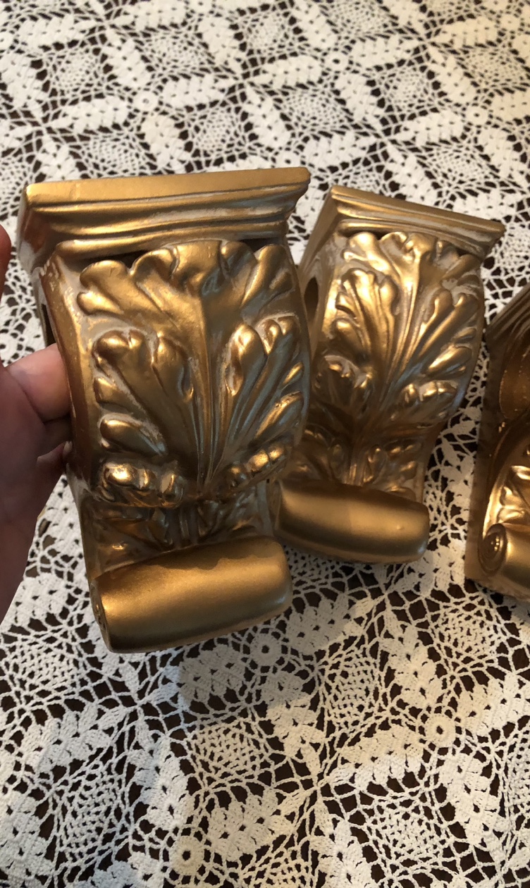 Set of 4 Curtain rod brackets, wall sconces - multi use image indicator(6)