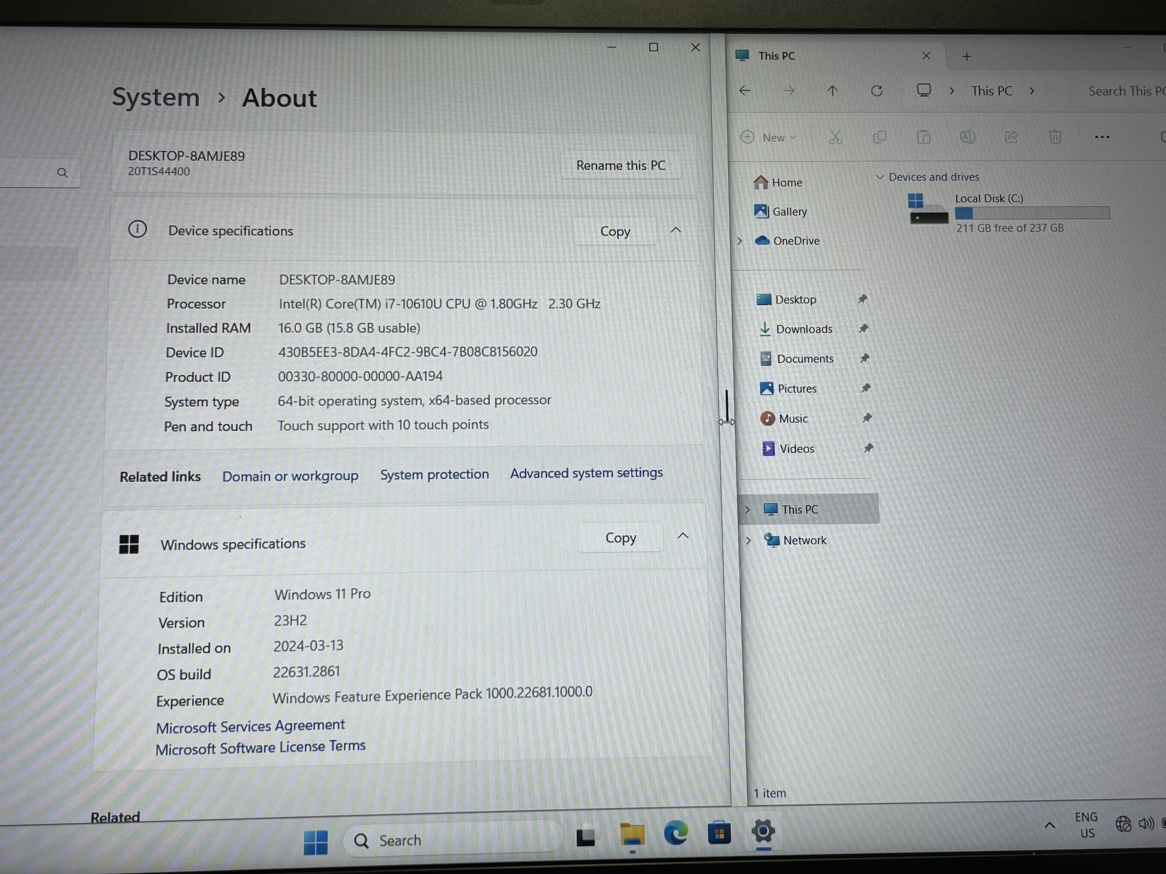 Lenovo T14s Laptop - i7-10610U - 16GB RAM - 256GB SSD - 14 inch image indicator(10)