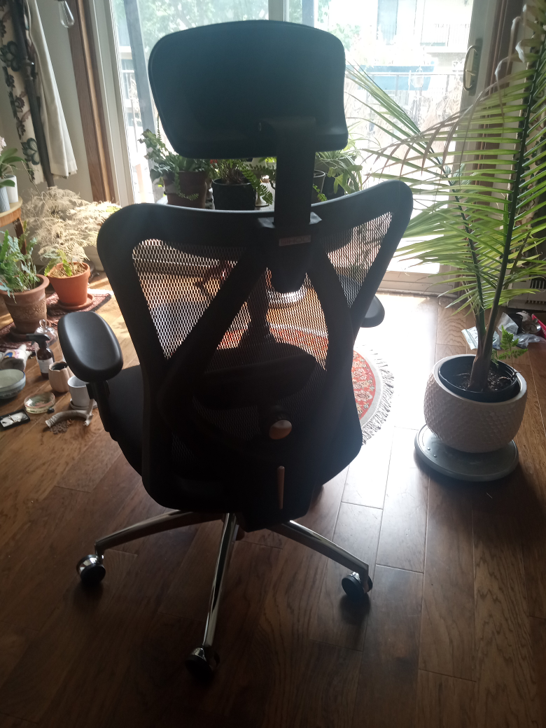 Black Canvas And Nylon Office chair - photo 2