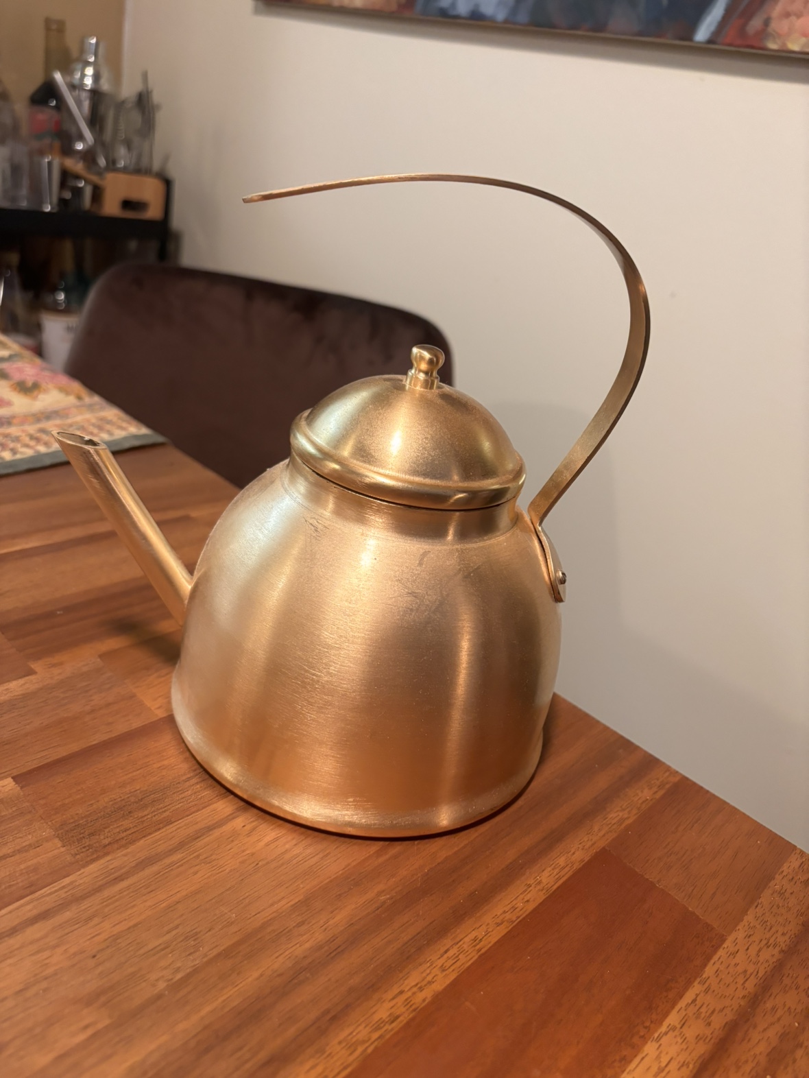 Rose & Fitzgerald brushed gold tea kettle