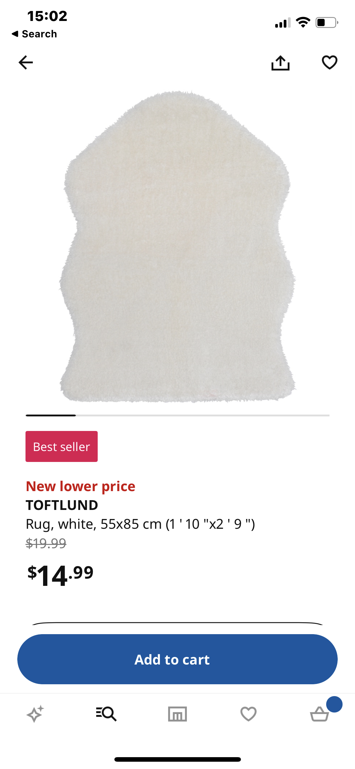 Rug White Ikea - 2 units 55x85cm - photo 2