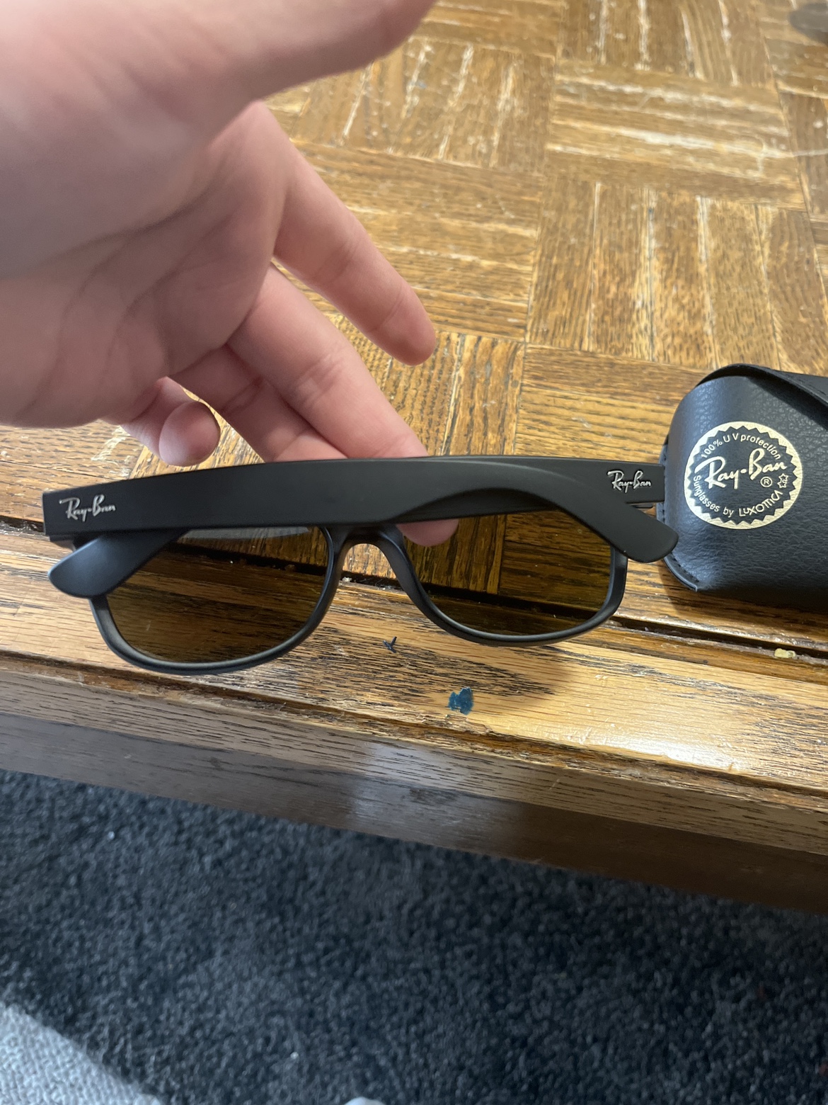 Ray ban custom blue design never worn brand new - photo 3
