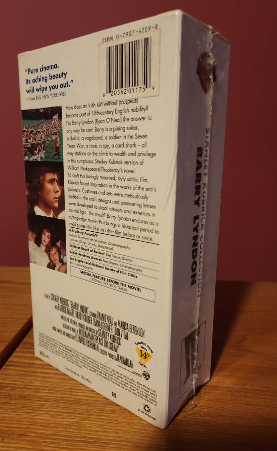 STANLEY KUBRICK COLLECTION BARRY LYNDON VHS NEW SEALED - photo 2