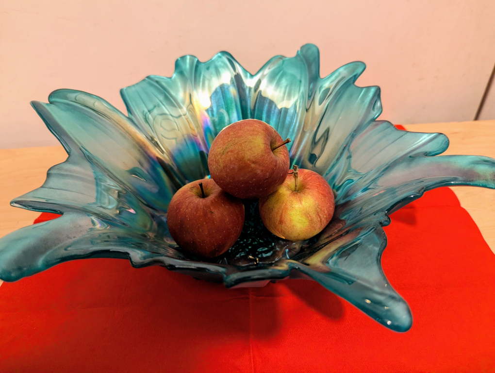 One of a kind Decorative Blue Glass Vase image indicator(2)