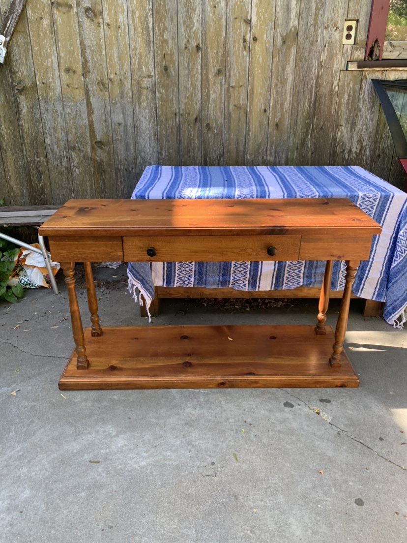Real wood side table