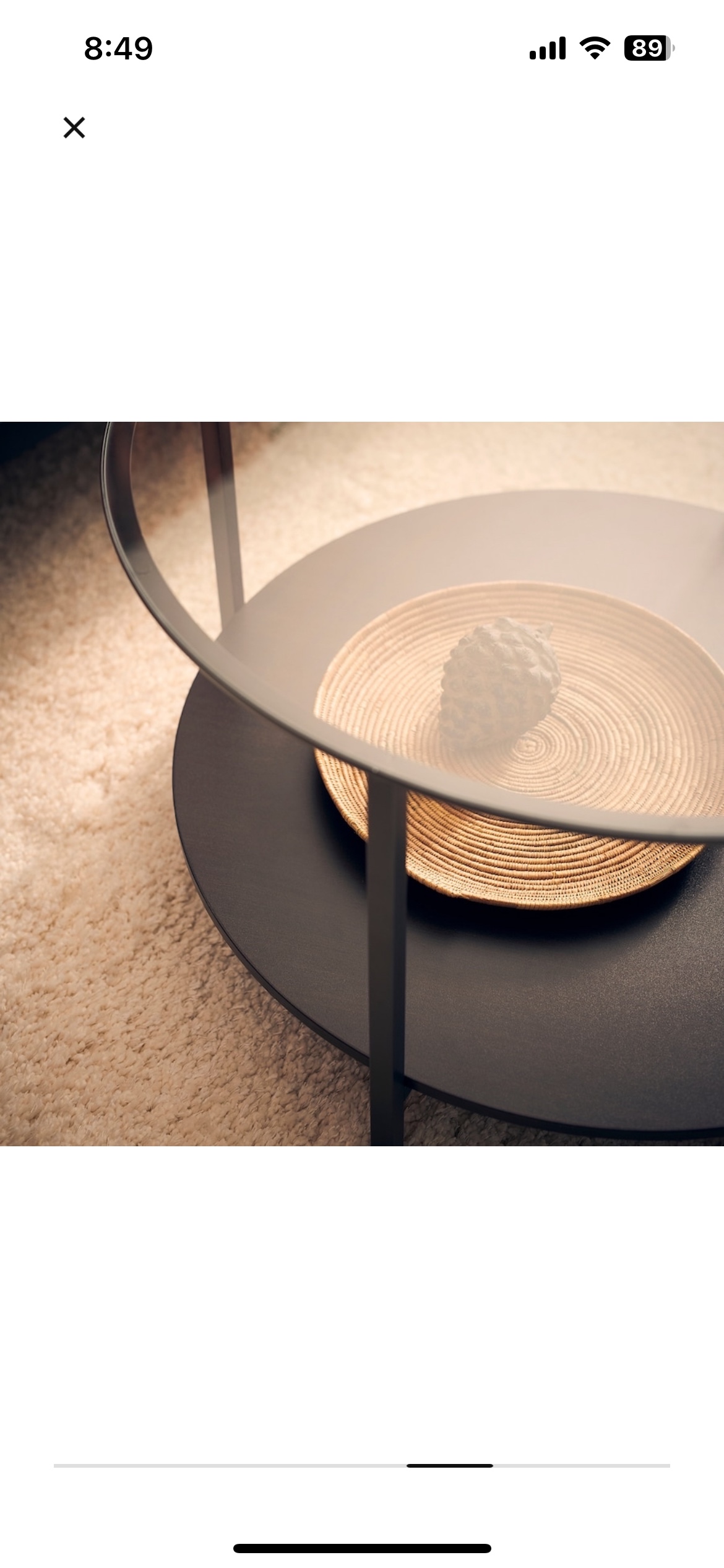 Vittsjo Coffee Table Round Black Brown And Glass - photo 5