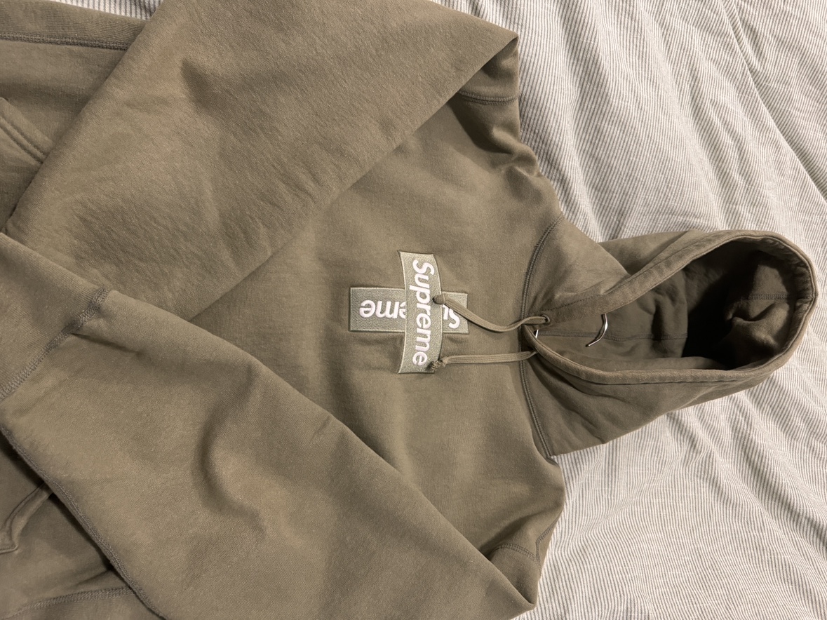 Supreme Cross box logo hooded sweatshirt