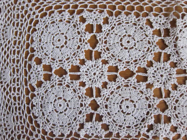 Rectangle Lovely & Beautiful crochet table runner, doily - photo 5