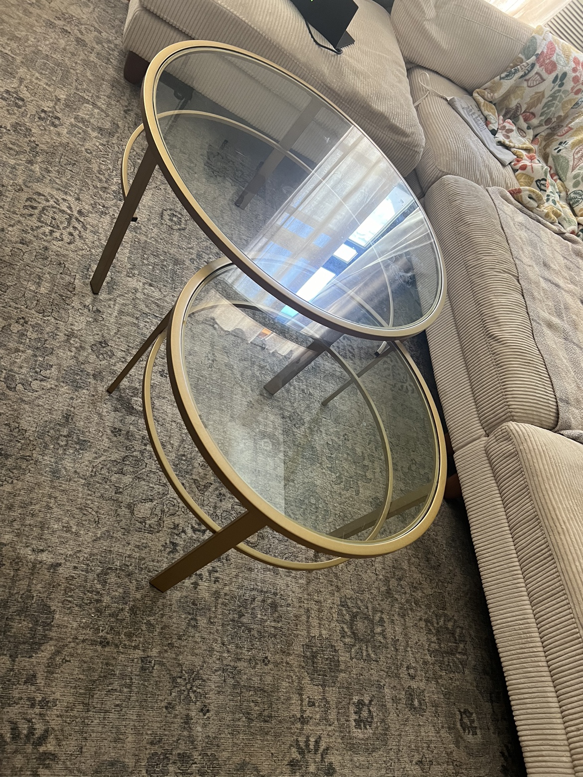 Wayfair coffee Table Gold Glass - photo 4