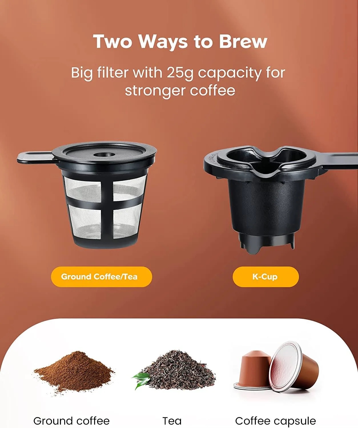 Brand new coffee maker single serve for k cup and ground coffee - photo 2