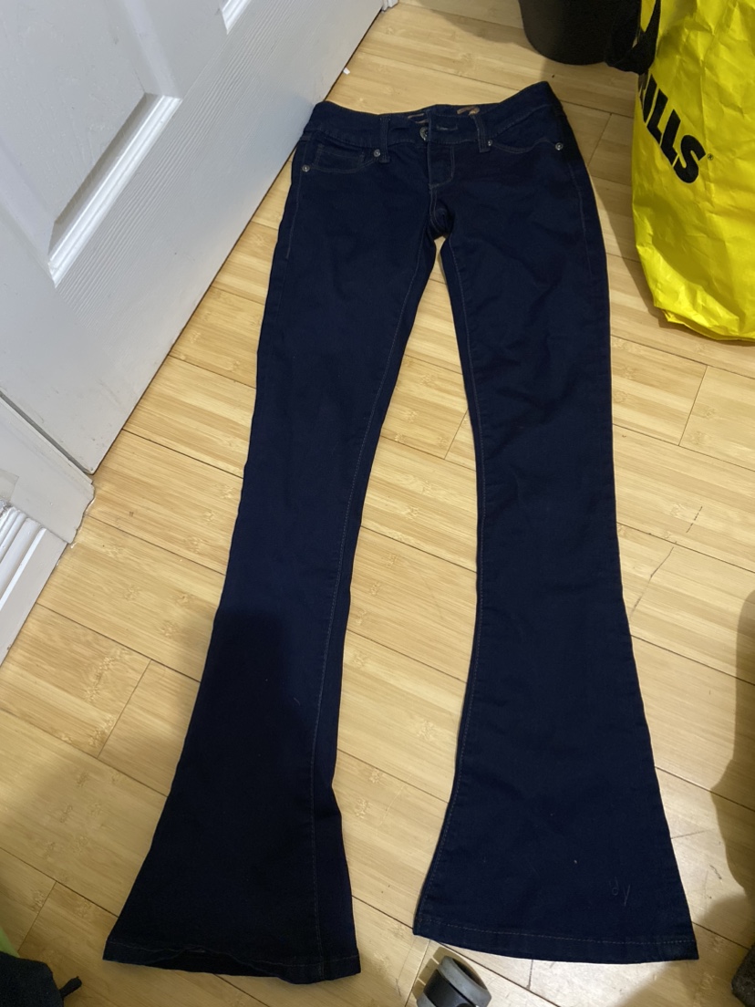 Dark Navy Flared Jeans thumbnail
