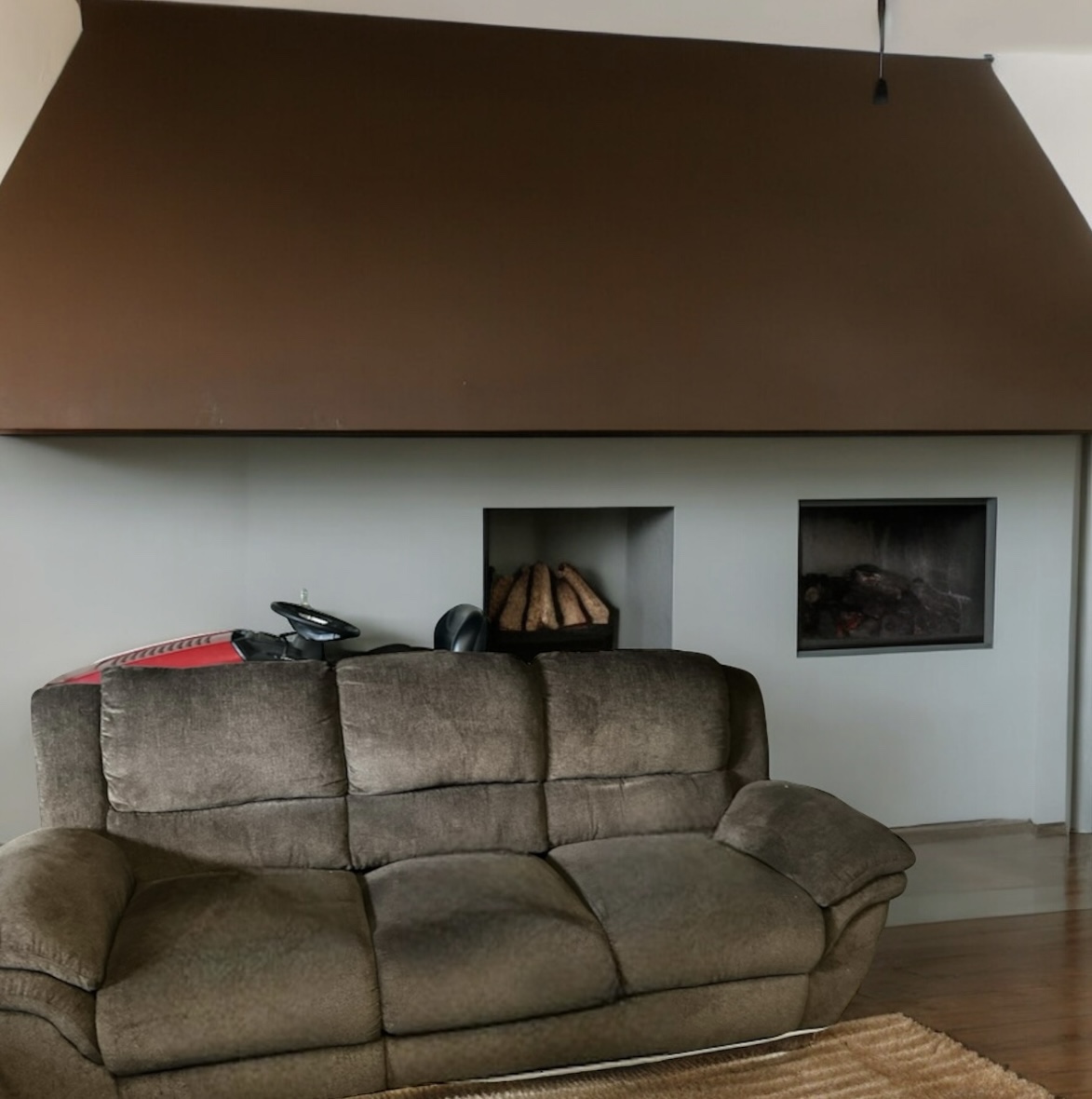 Manual reclining sofa and loveseat