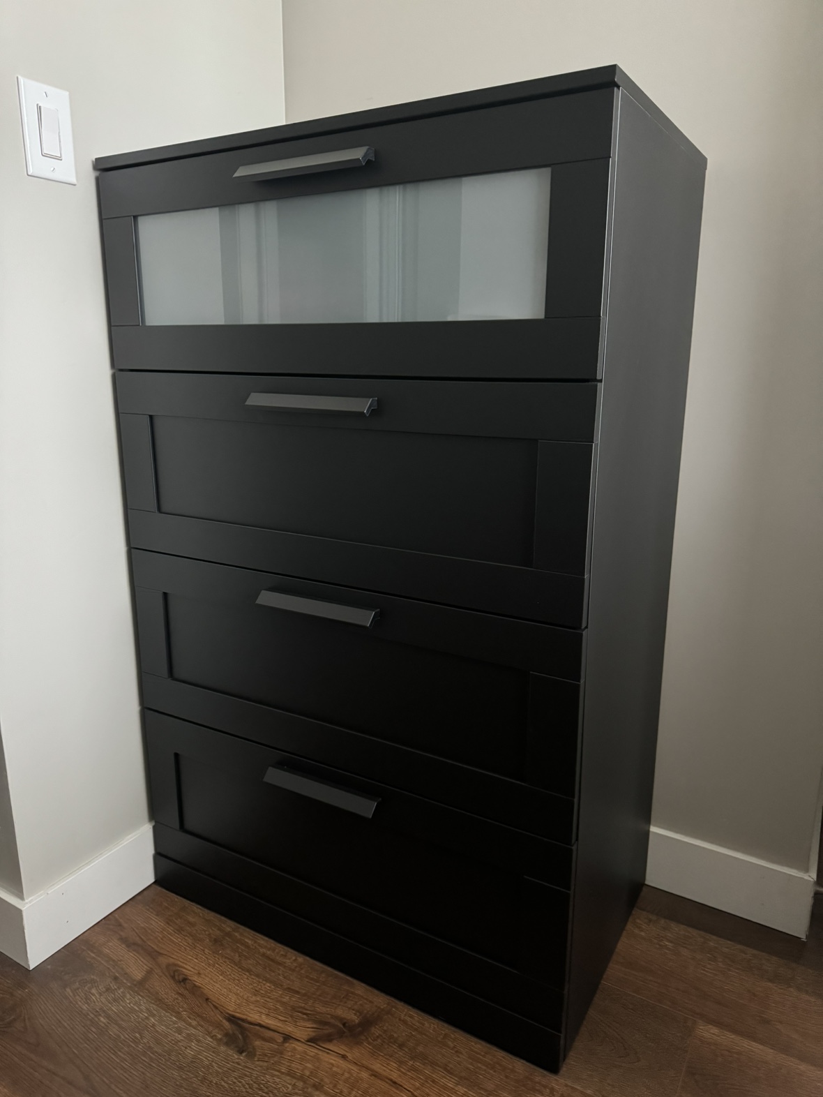 IKEA 4 Drawer Chest Black (Brimnes)