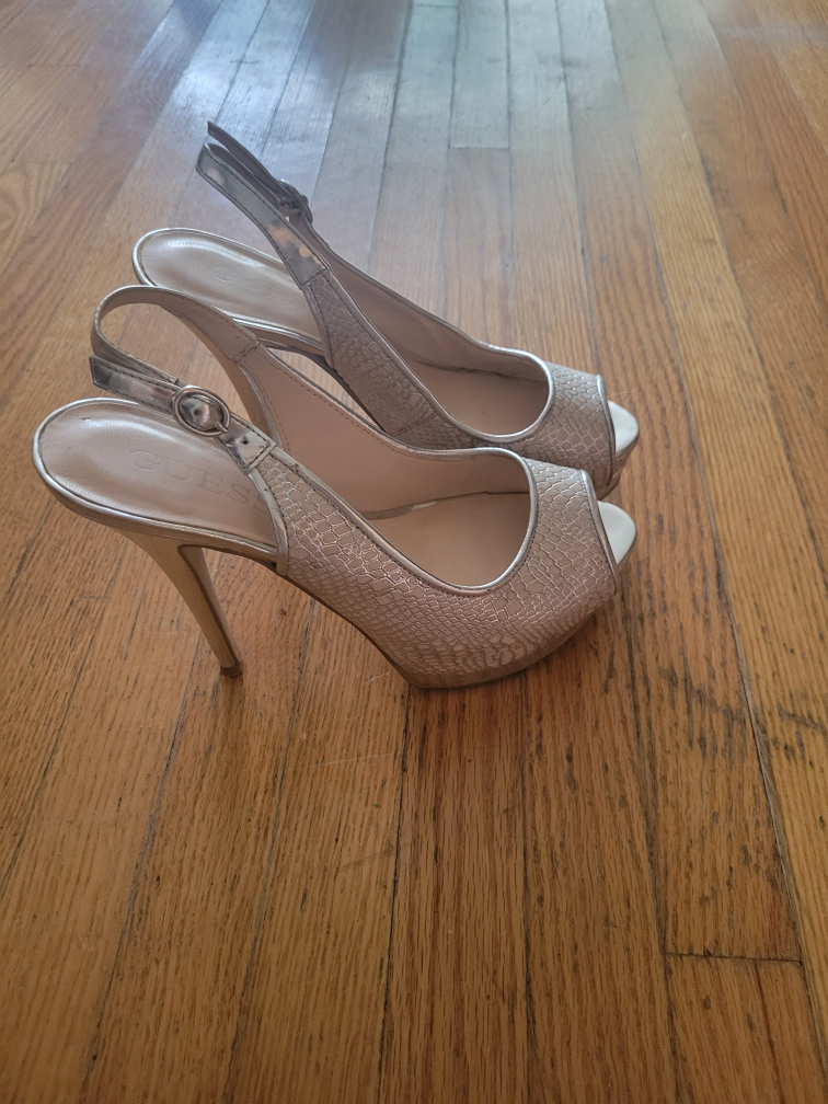 party shoes gold and silver mixed in all leather