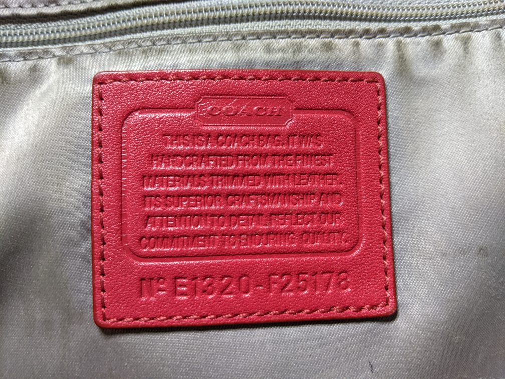 Coach Leopard Print Tote Shoulder Bag Purse Vintage Red Retro image indicator(7)