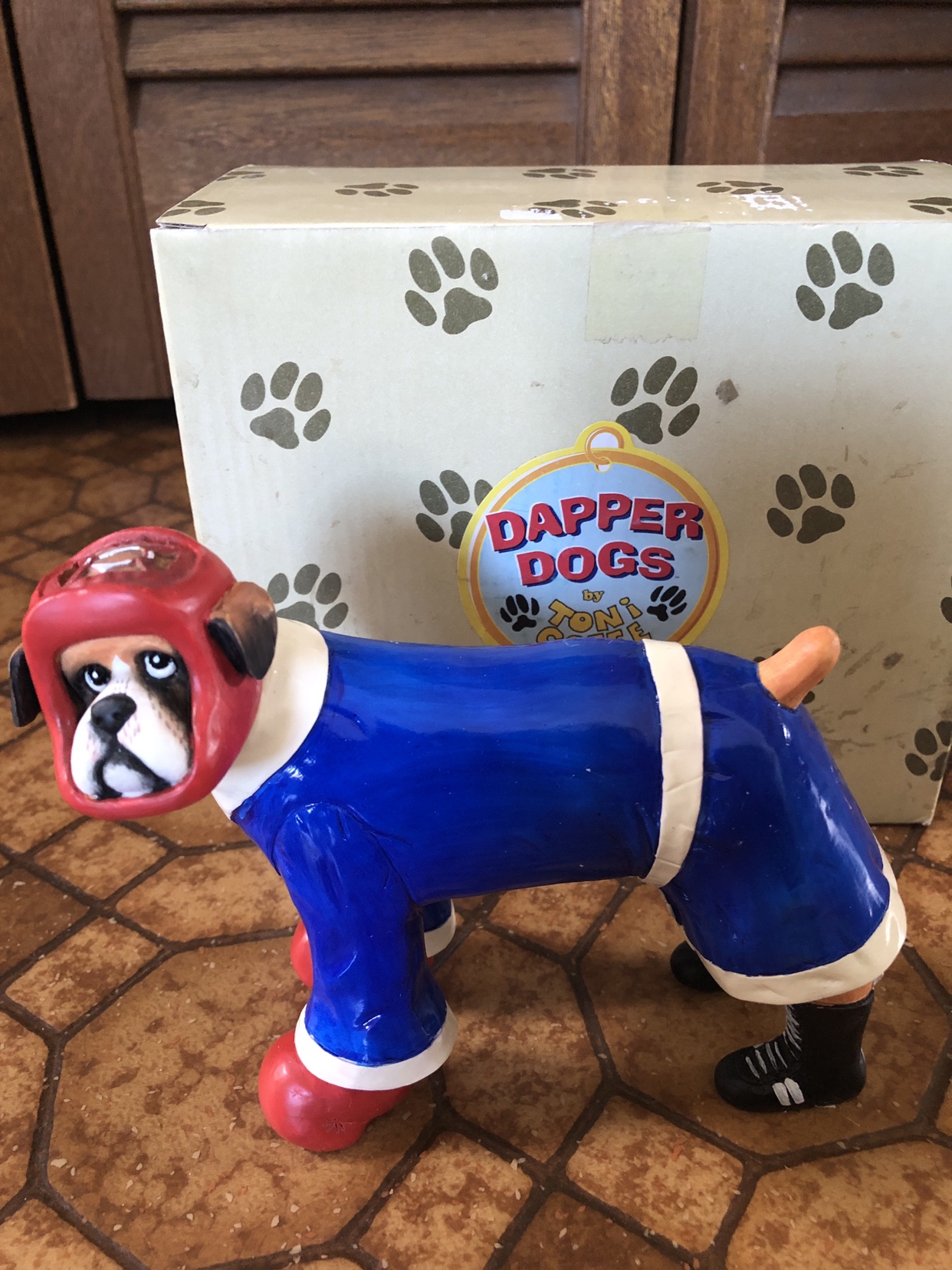 Rare collection Boxer Dog full attire figurine image indicator(5)