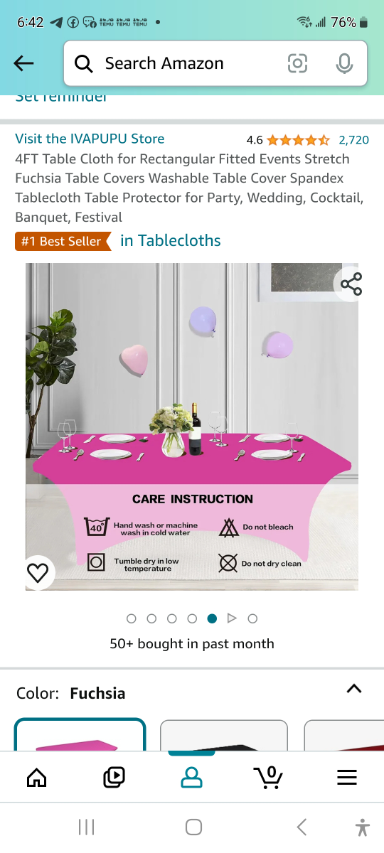 Brand new 4 ft table cloth for rectangular fitted events - photo 5