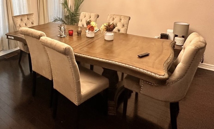 Teak Wood Dining Table with 6 Chairs - photo 2