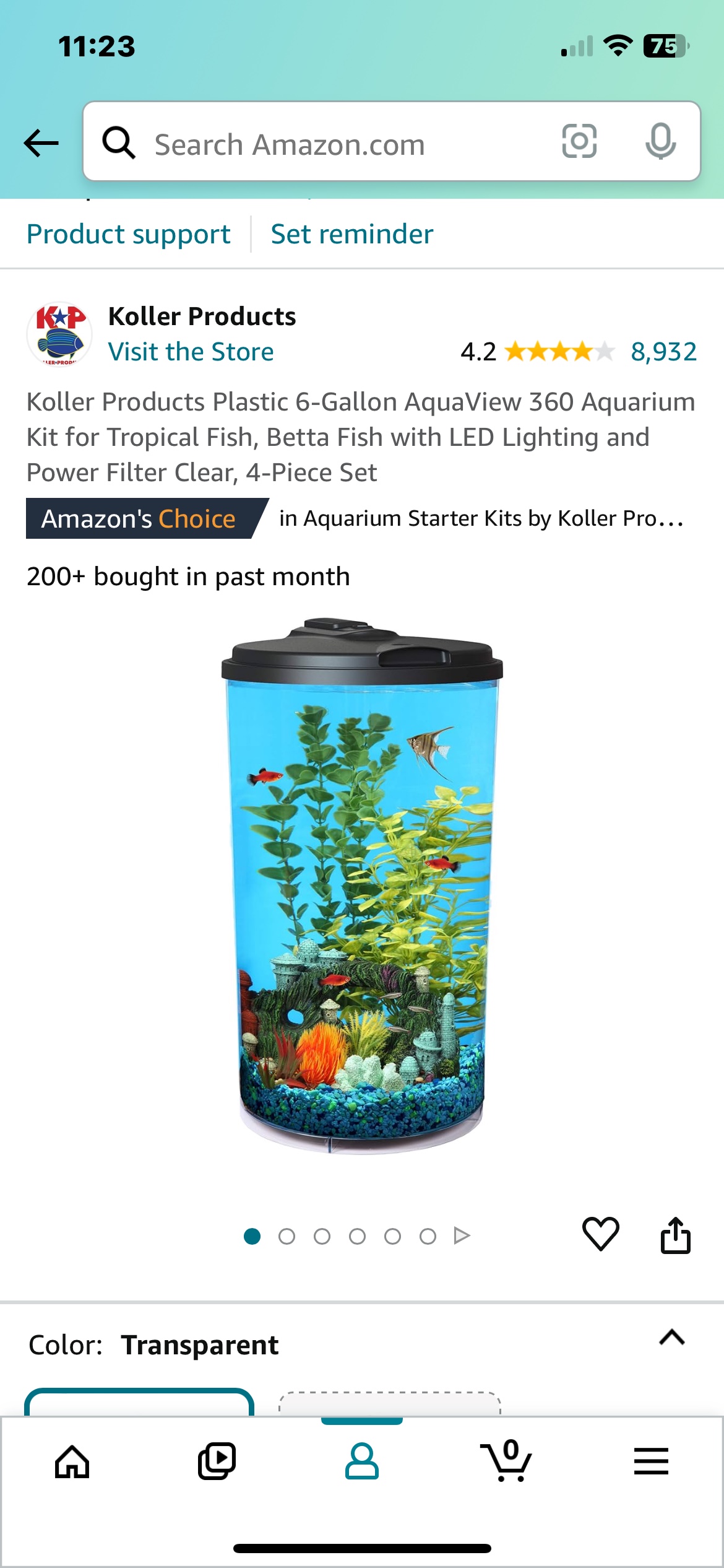 6 gallon aquarium for tropical fish
