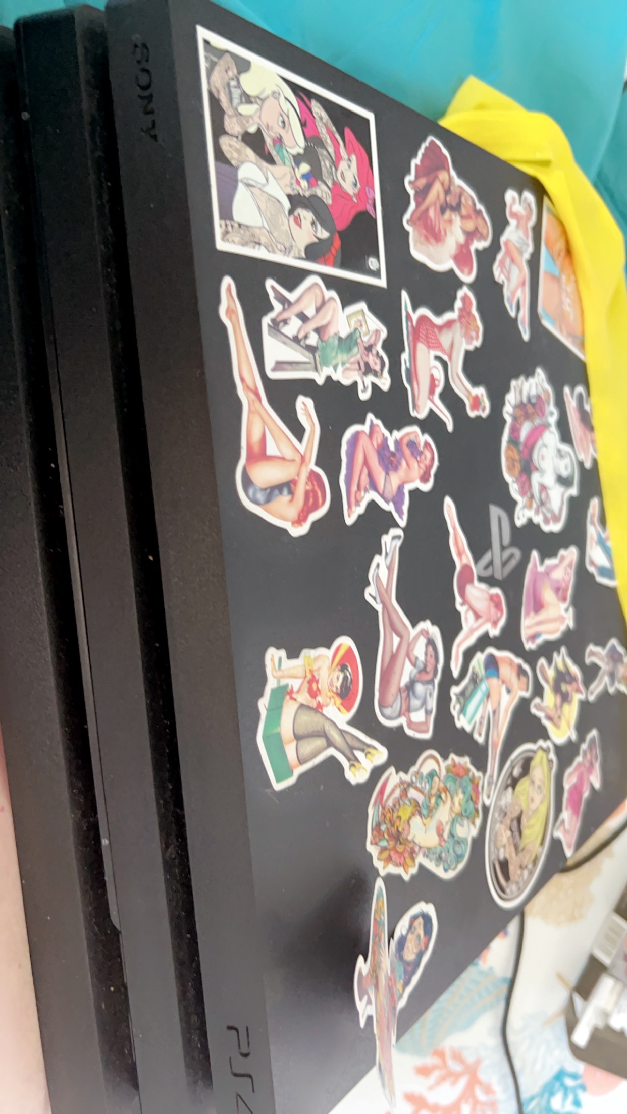 PS4 PRO  needs Harddrive has stickers that are removable easily image indicator(2)