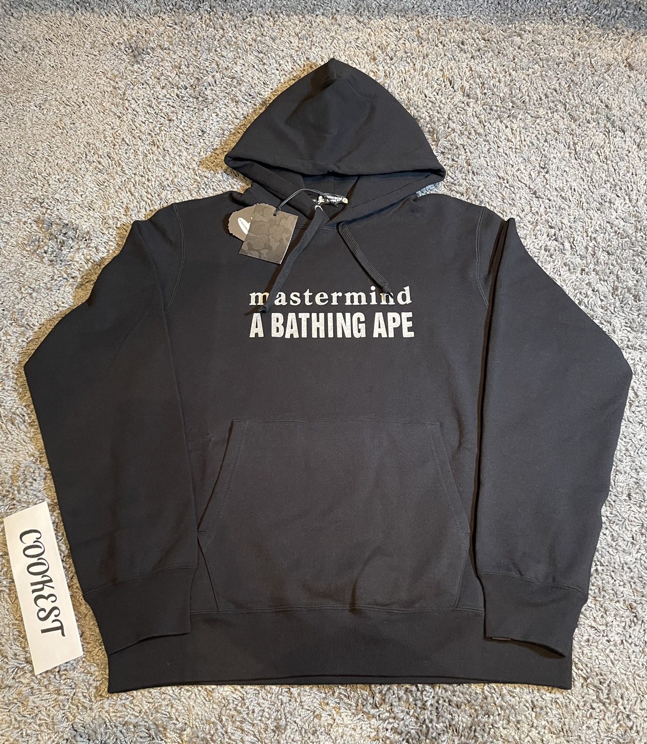 Mastermind Japan X BAPE Head Skull Logo Hoodie Black thumbnail