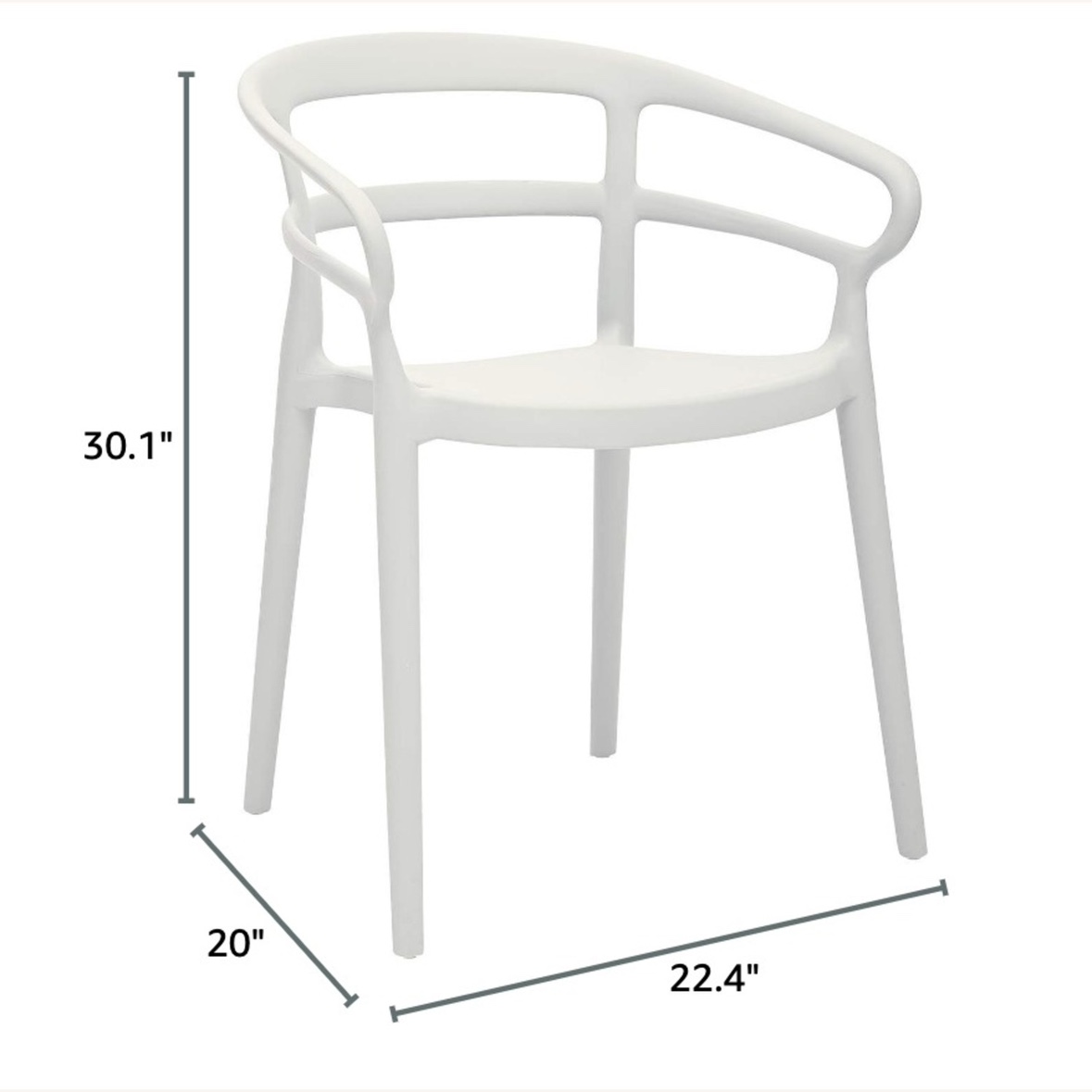 IKEA DOCKSTA Table + 2 White Chairs - photo 3