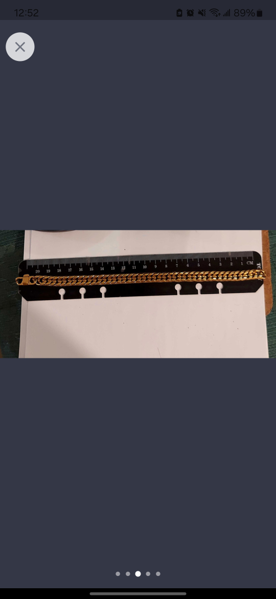 Italian made  24k gold plated Unisex braclet image indicator(5)