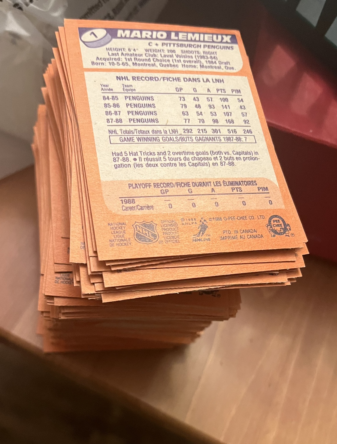 88-89 o-pee-chee NHL complete set image indicator(4)